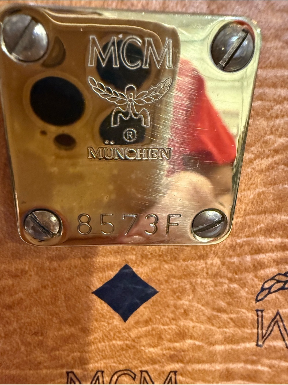 MCM Cognac Monogram Tote - Picture 11 of 11